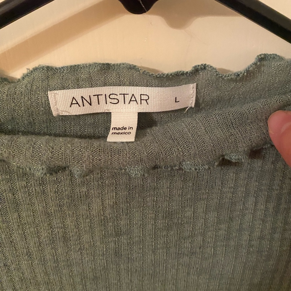 Antistar Ribbed Knit Sweater - Green
